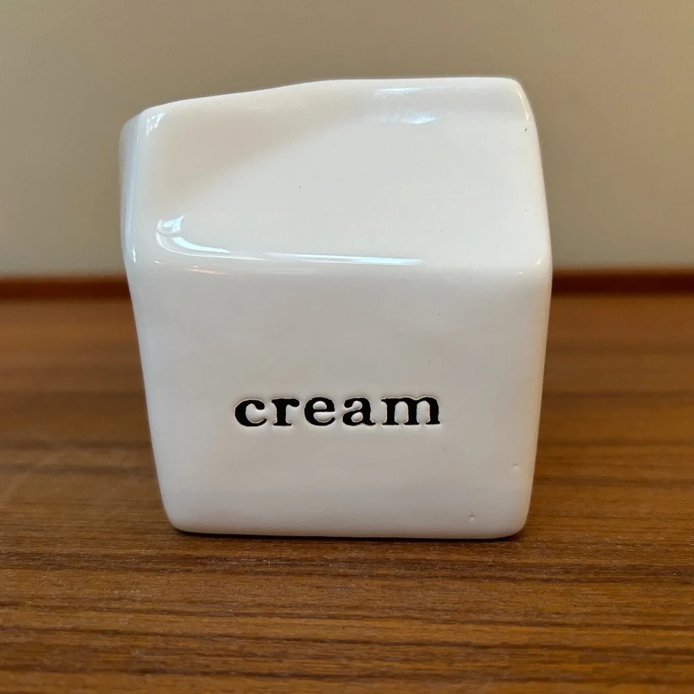 White Ceramic Crate & Barrel Creamer